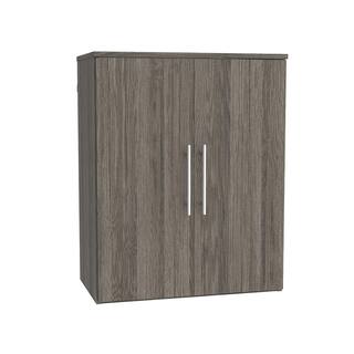 ClosetMaid Style+ 14.59 in. D x 25.12 in. W x 31.28 in. H Coastal Teak Laundry Room Floating Cabinet Kit with Modern Doors 10000-02197