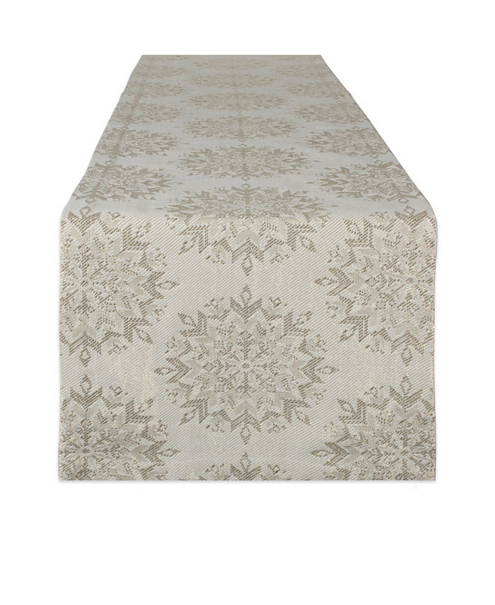 Design Imports Winter Sparkle Jacquard Table Runner