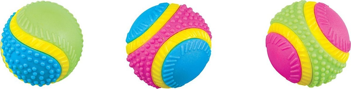 Ethical Pet Sensory Ball Tough Dog Chew Toy， Color Varies