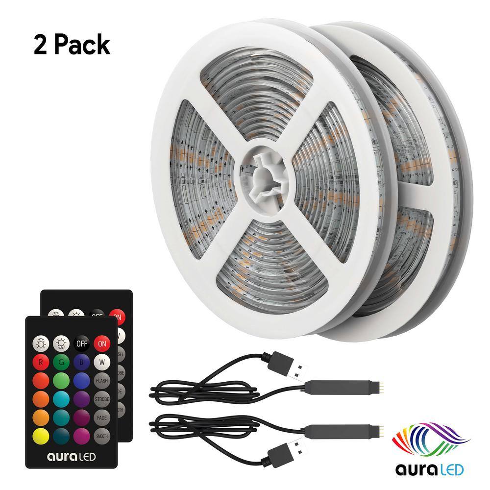 Tzumi Aura LED 2-pack 14 ft. ColorStrip Light Kit 8632HD