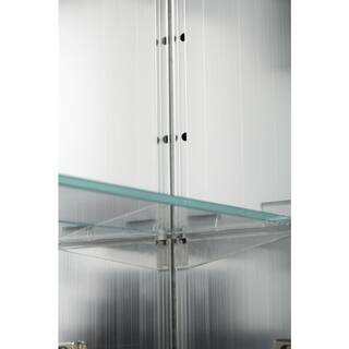 Croydex 21 in. W x 31 in. H Frameless Aluminum Surface-Mount Bathroom Medicine Cabinet with Easy Hang System WC101569YW