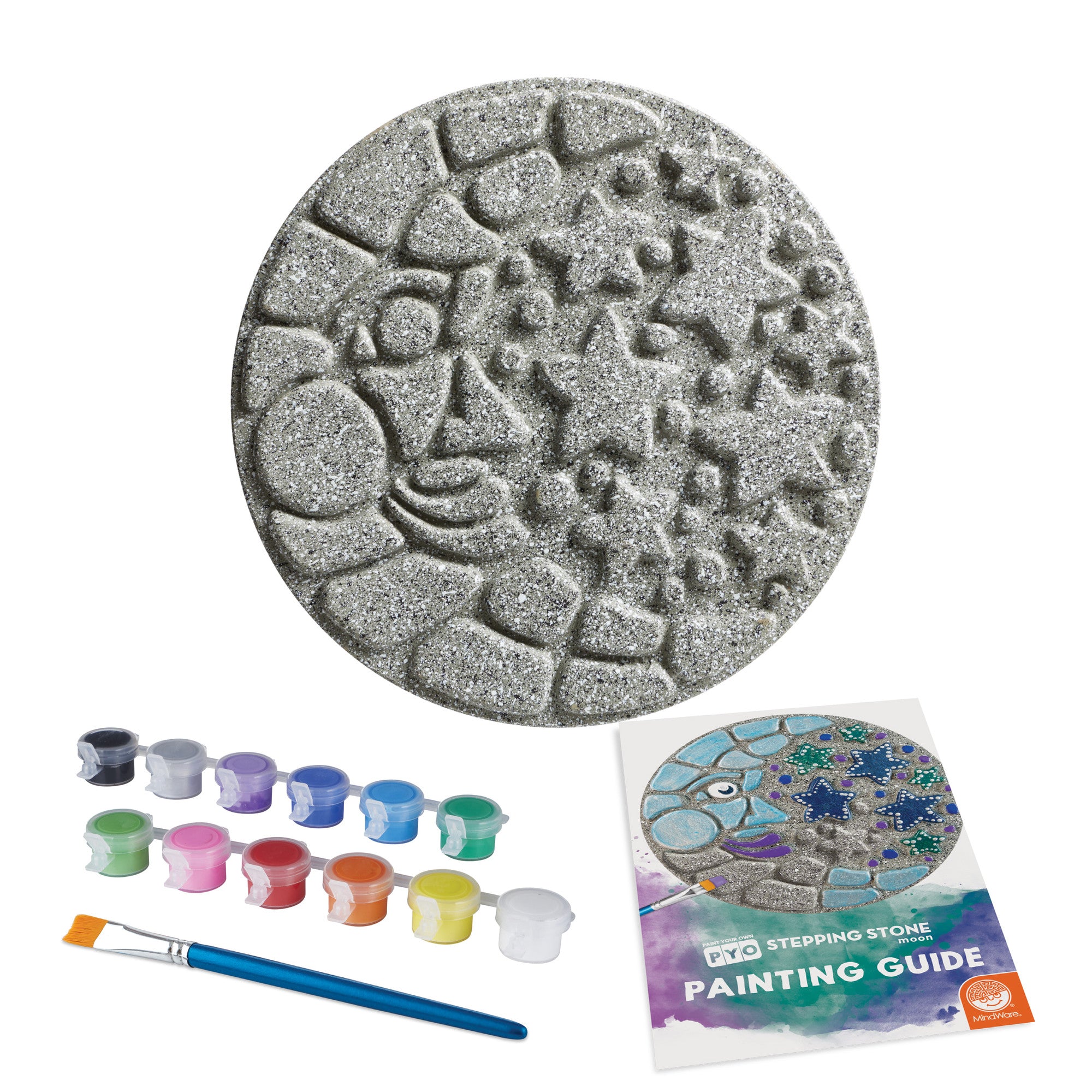 Paint Your Own Stepping Stone: Moon and Stars