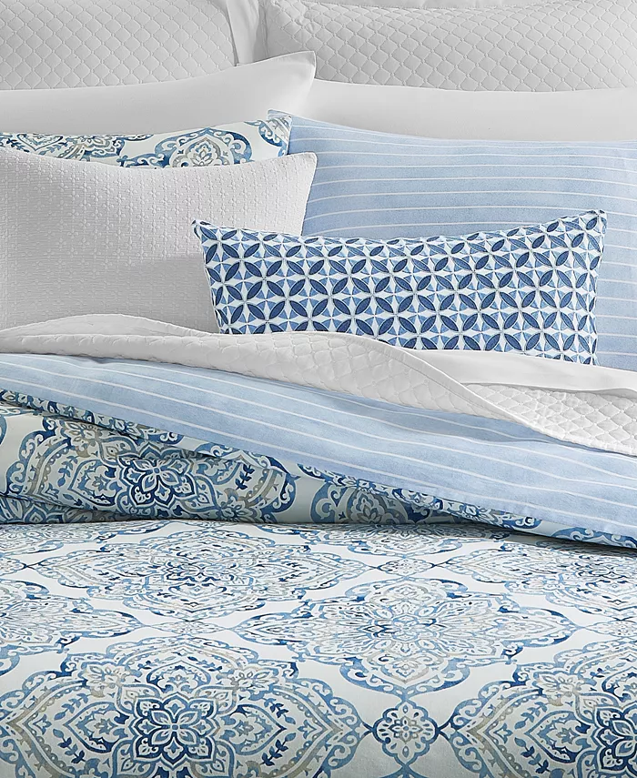 Charter Club Coastal Medallion 2-Pc. Duvet Cover Set， Twin，