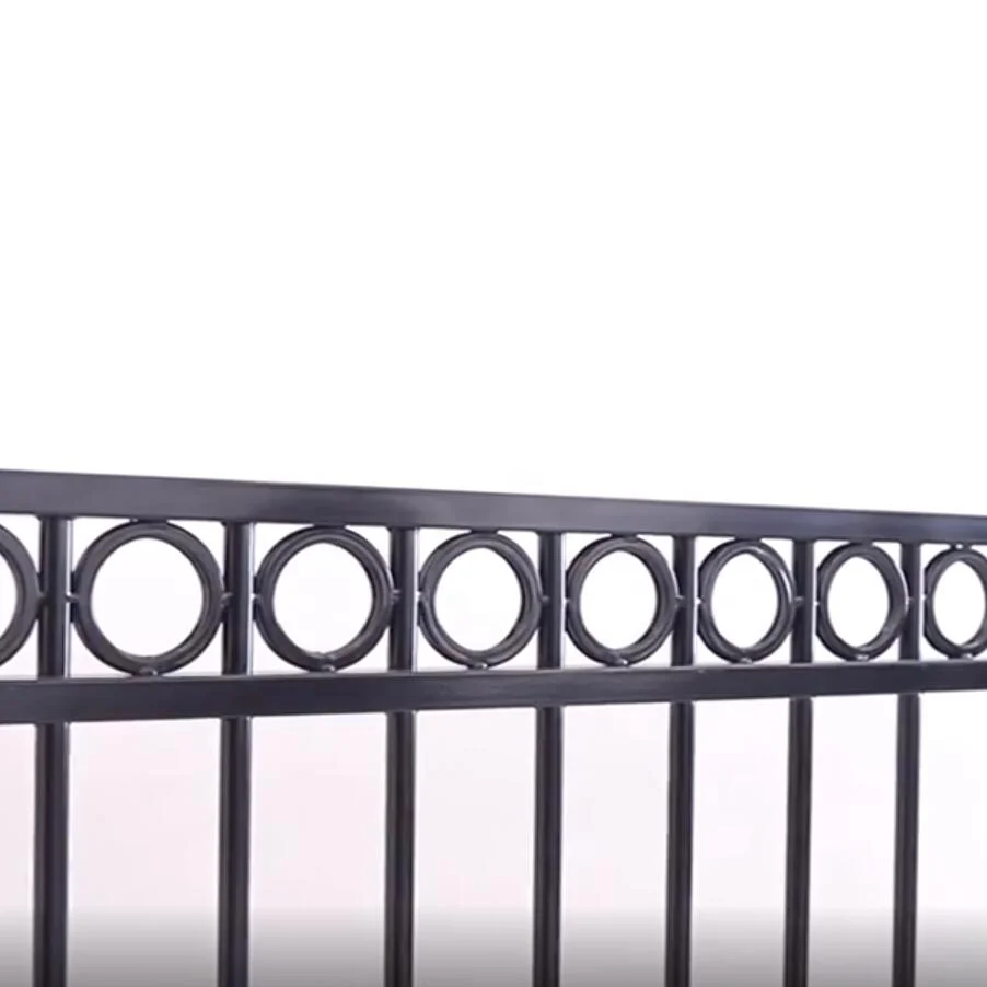 Classic Australia aluminium 3 rails flat top flat bottom welded with rings decoration pool fence panels 1200mm x 2400mm