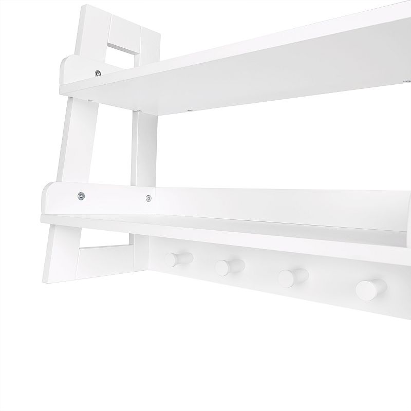 RiverRidge Home Kids 2-Tier Ladder Wall Shelf