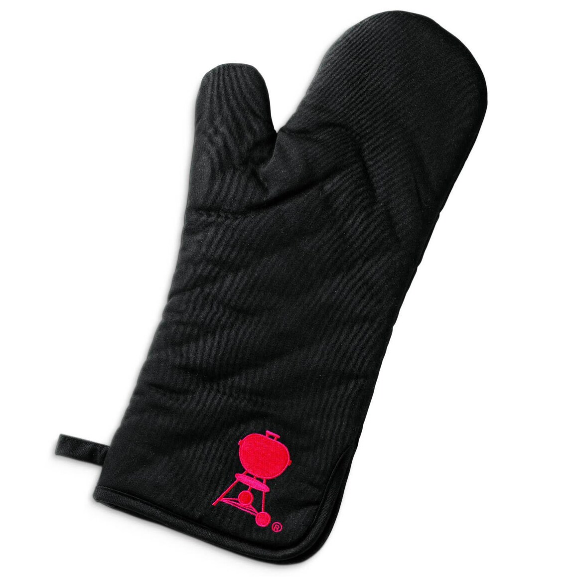 Weber 6532 Black With Red Kettle Cotton Grill Glove With Extra Long Cuff