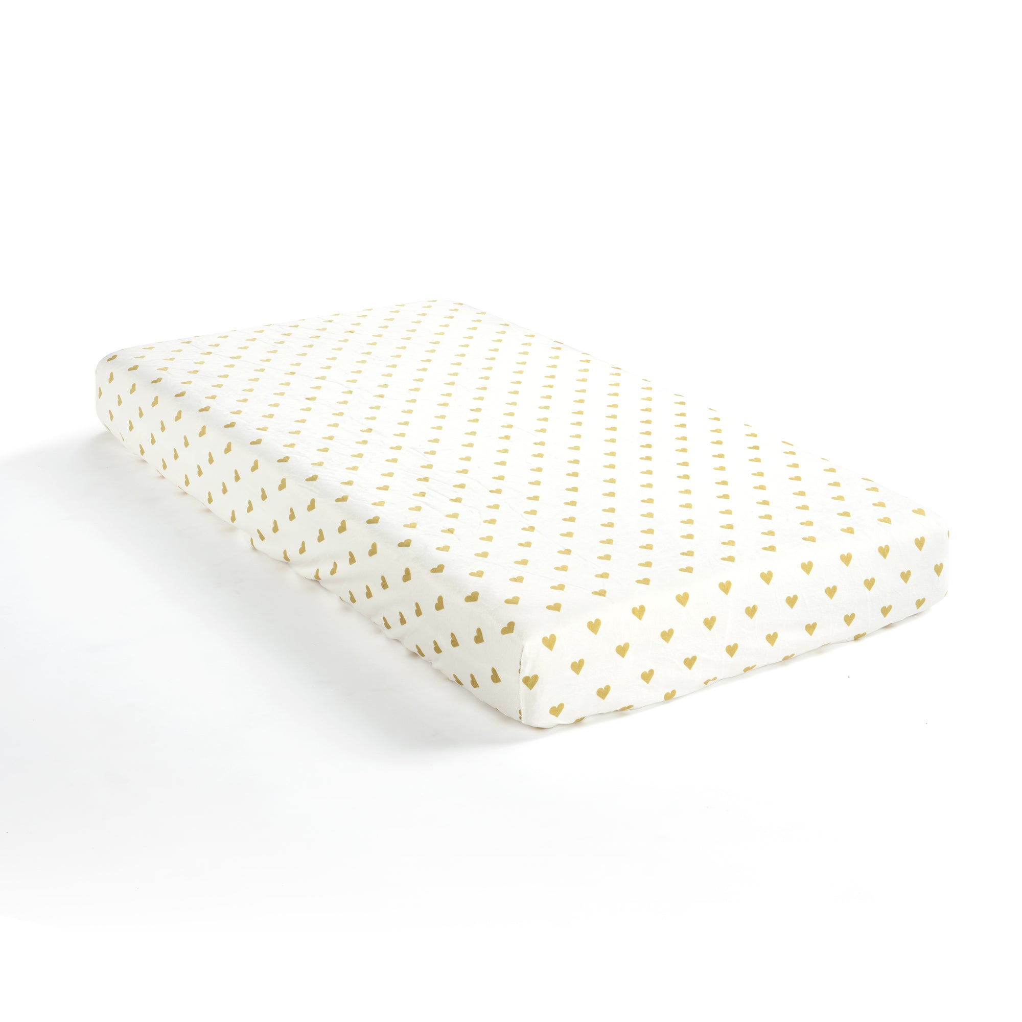 Boho Metallic Hearts All Over Soft & Plush Fitted Crib Sheet