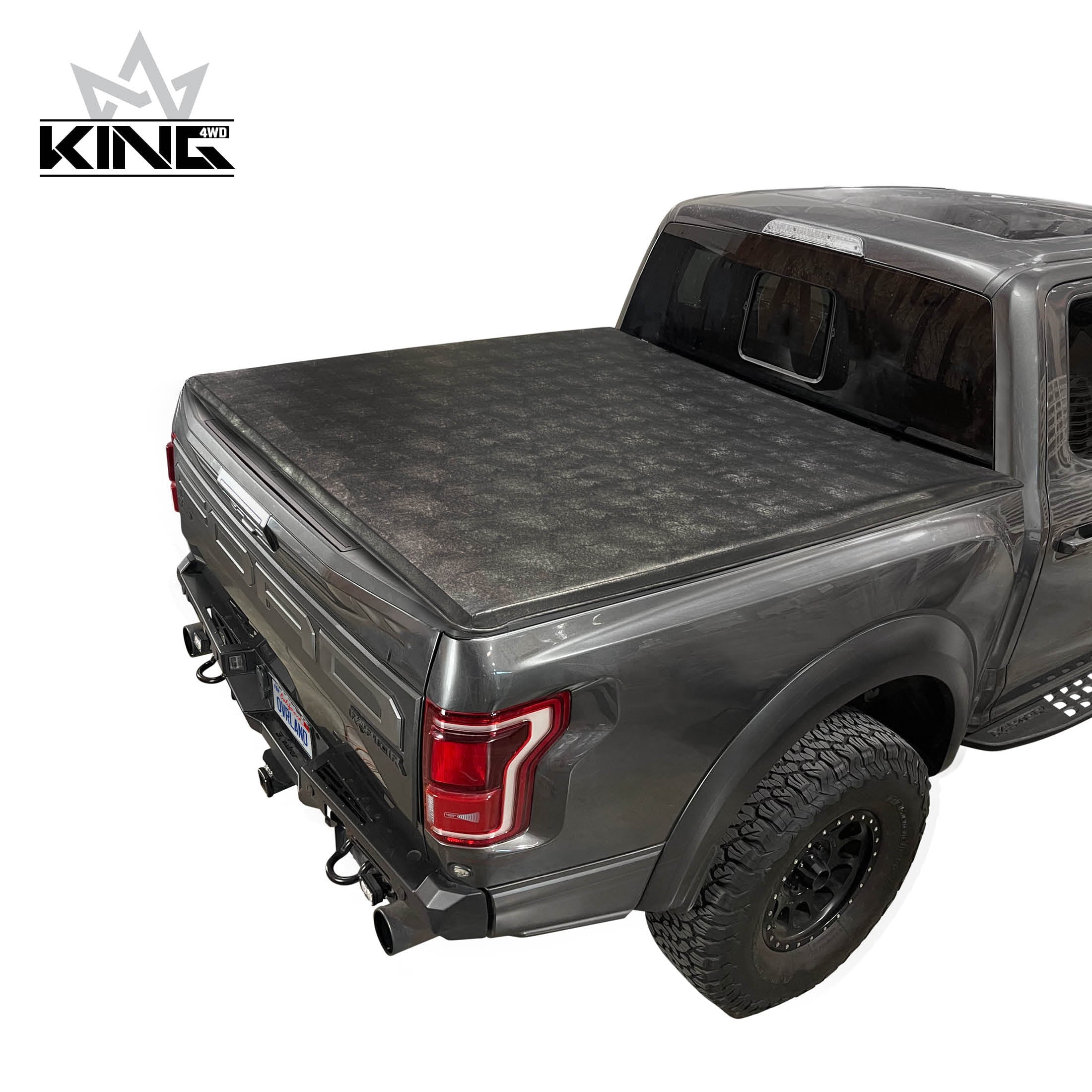 King 4WD Velcro Soft Roll Up Truck Bed Tonneau Cover for Ford 2015-Current F-150 6.5' Bed