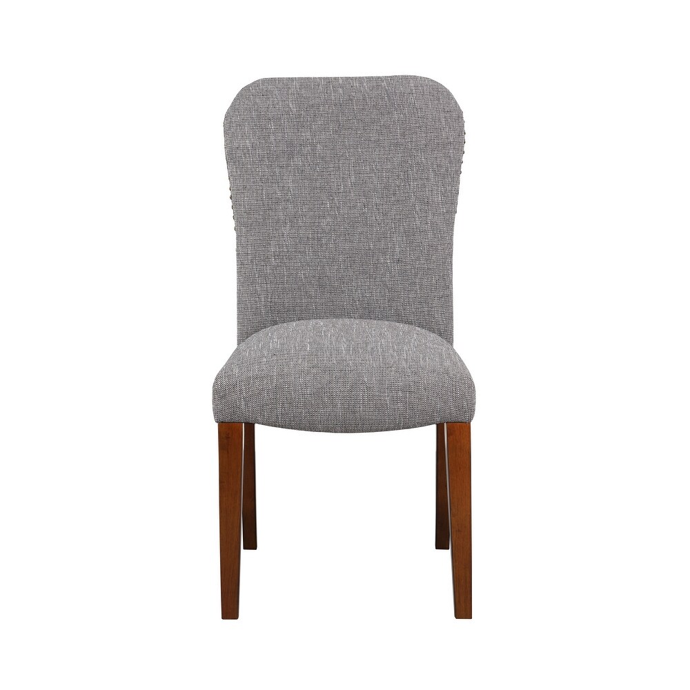 Sea Oat Dining Chair in Performance Fabric with Nail Heads   Set of 2