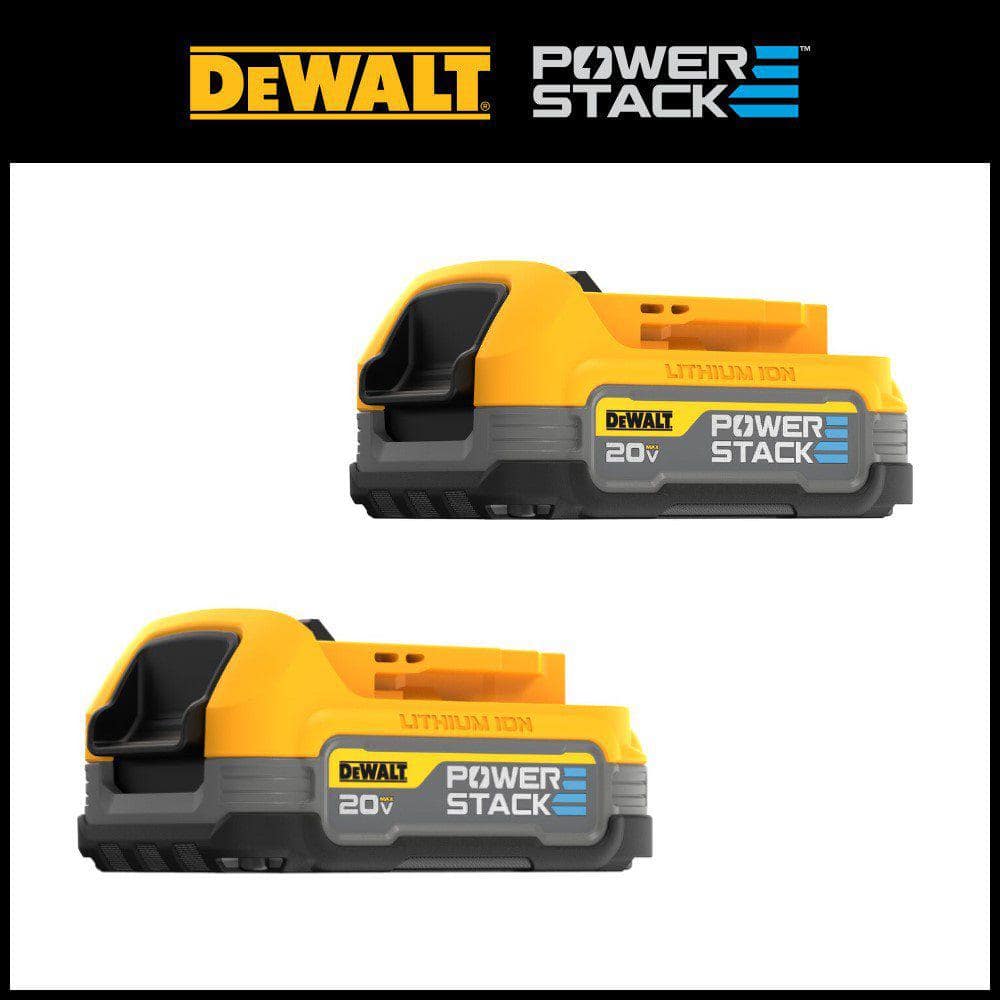 DEWALT 20V MAX POWERSTACK Compact Battery (2 Pack) DCBP034-2