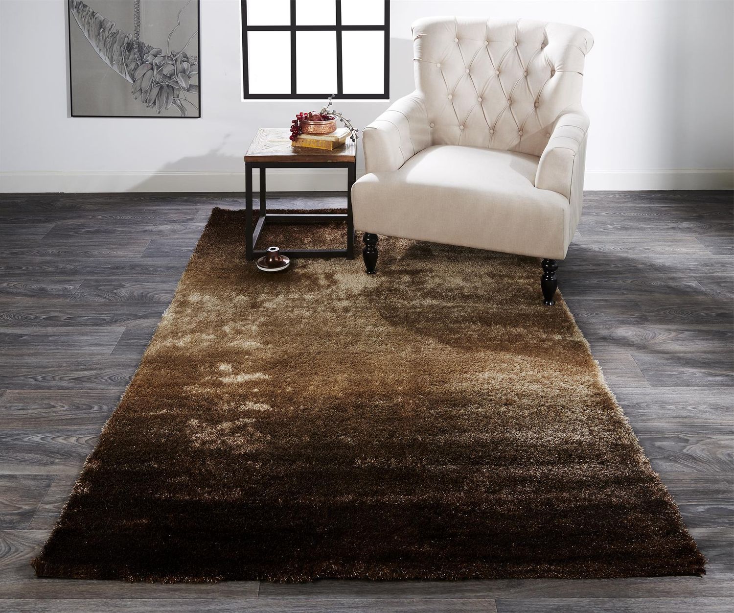 Freya Hand Tufted Brown Rug by BD Fine