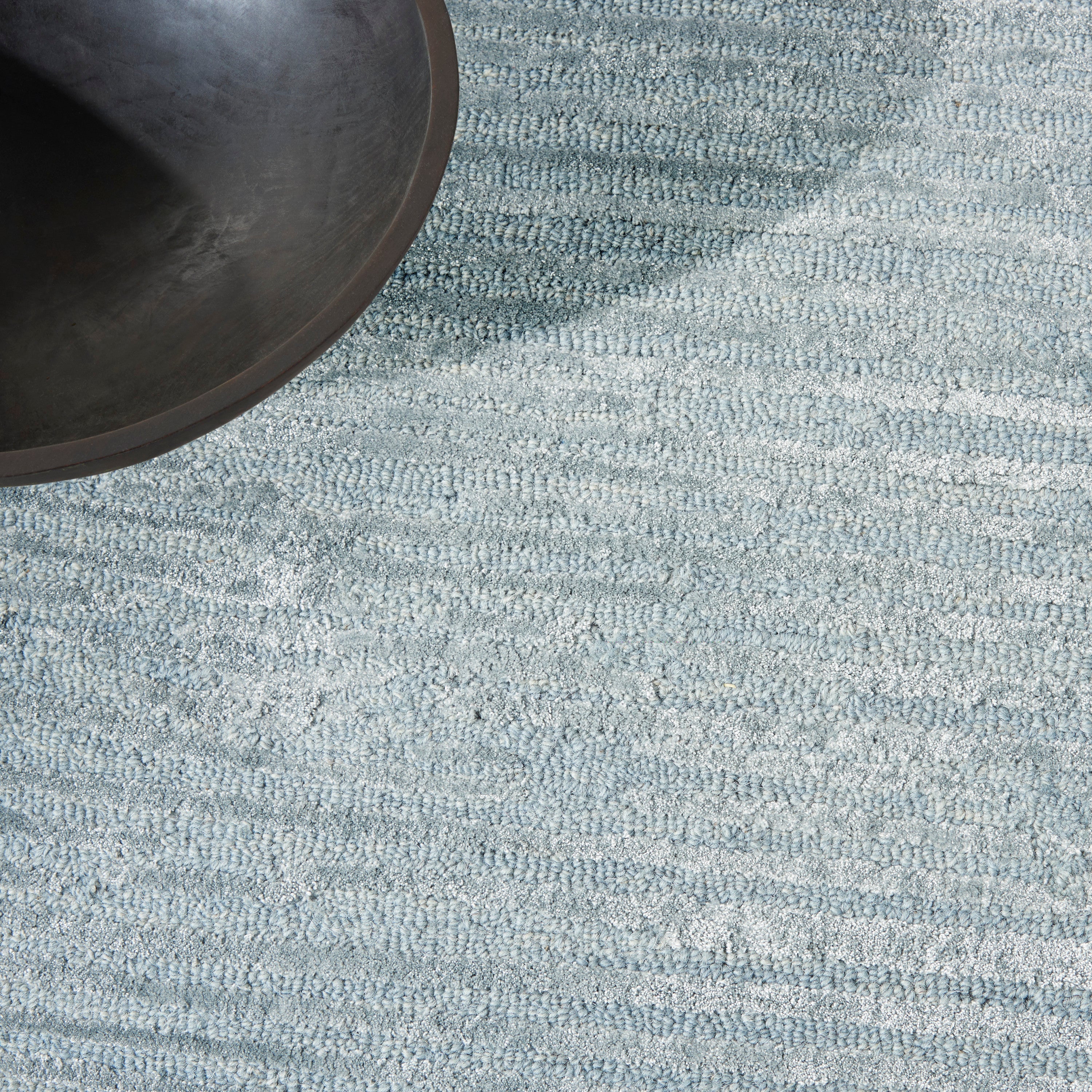 Linear Light Blue Rug