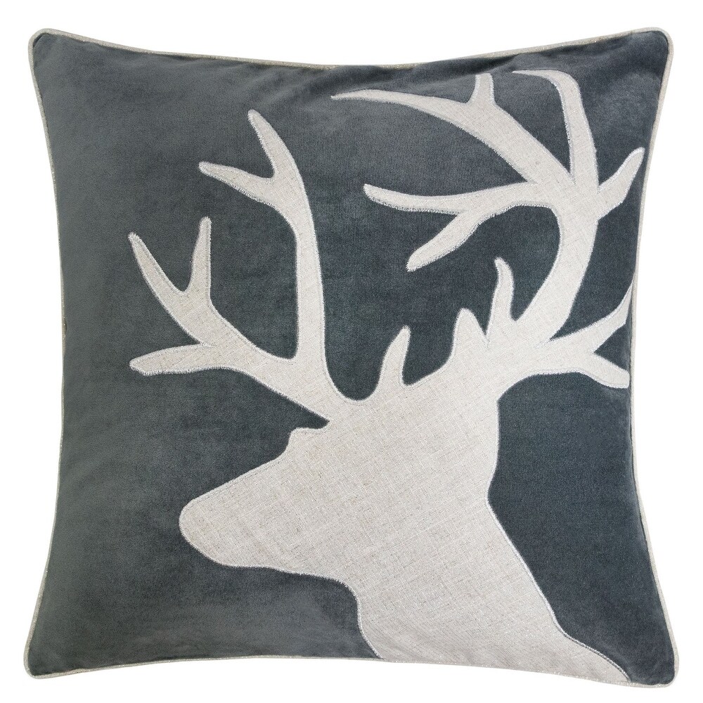 Homey Cozy Christmas Reindeer Throw Pillow Cover   Insert