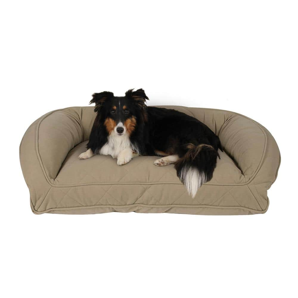 Carolina Pet Company Large/X-Large Sage Memory Foam Quilted Microfiber Bolster Bed 019410 MF