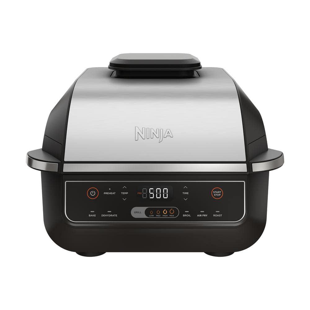 Ninja Foodi 6in1 Indoor Grill and 4 qt Black Air Fryer with Roast Bake Broil Dehydrate 2nd Generation