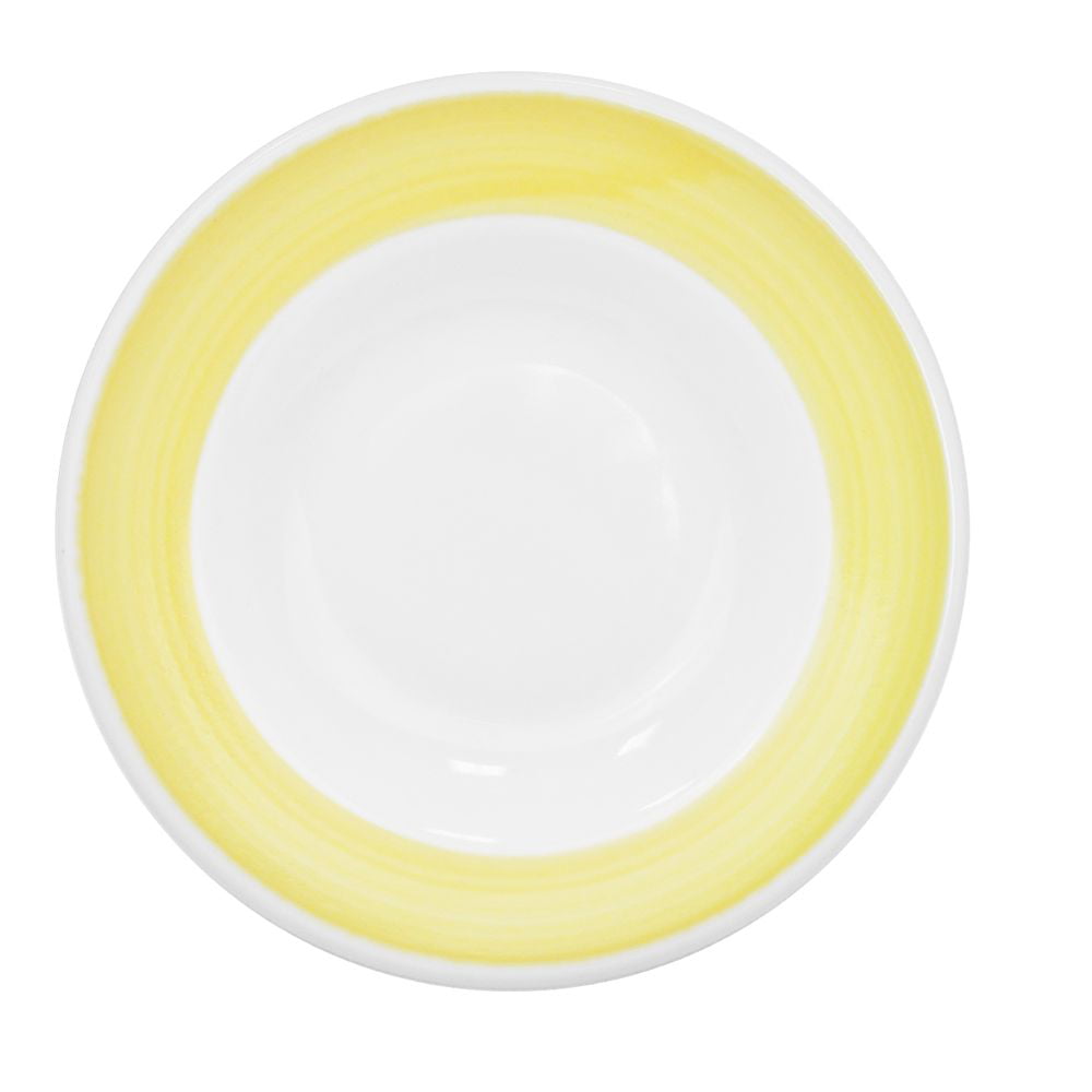 Rainbow， Pasta Bowl Yellow 26 Oz. 12Dia. X 2-1/4H， Stoneware， Yellow