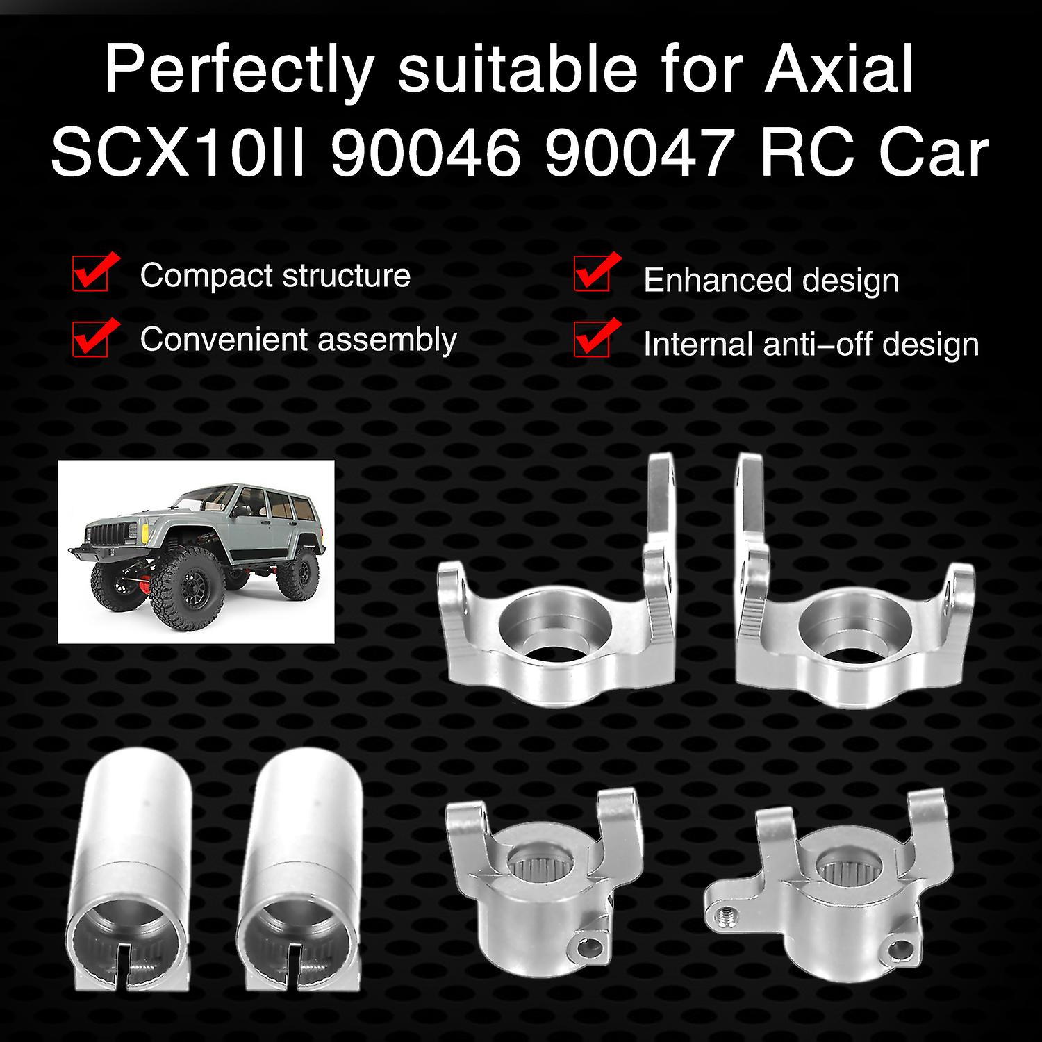 Metal Front Steering Knuckles C Hub Carrier Rear Axle Lock Out Set For Axial Scx10 Ii 90046 90047 Rc Car Parts No.292738