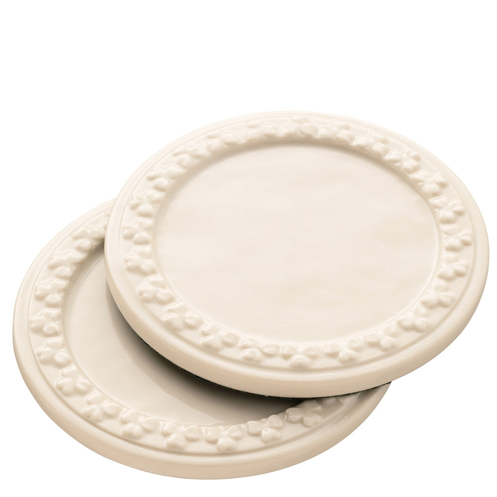 Belleek Classic Shamrock Coaster Set of 2