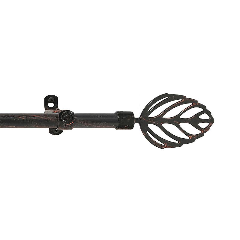 Metallo Leaf Adjustable Curtain Rod