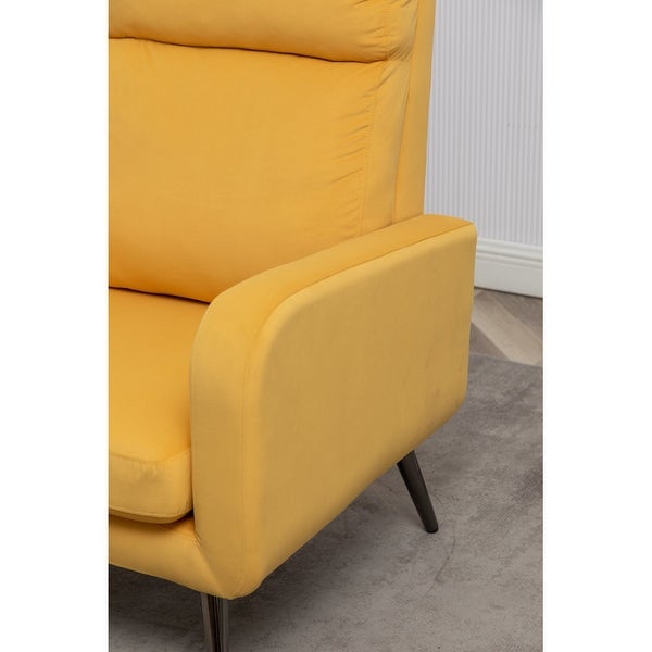 Modern Upholstered Accent Chair with Metal Legs