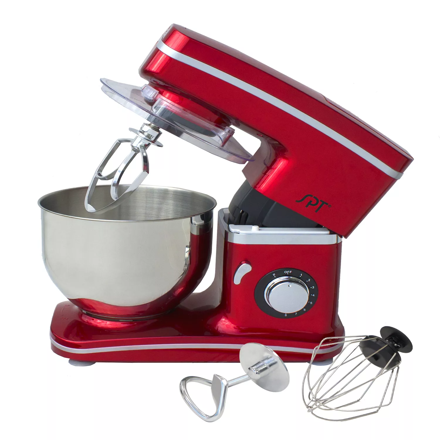 Sunpentown 8-Speed Stand Mixer - Red