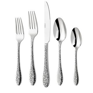 Oneida Ivy Flourish 1810 Stainless Steel Oval Bowl SoupDessert Spoons (Set of 12) T638SDEF