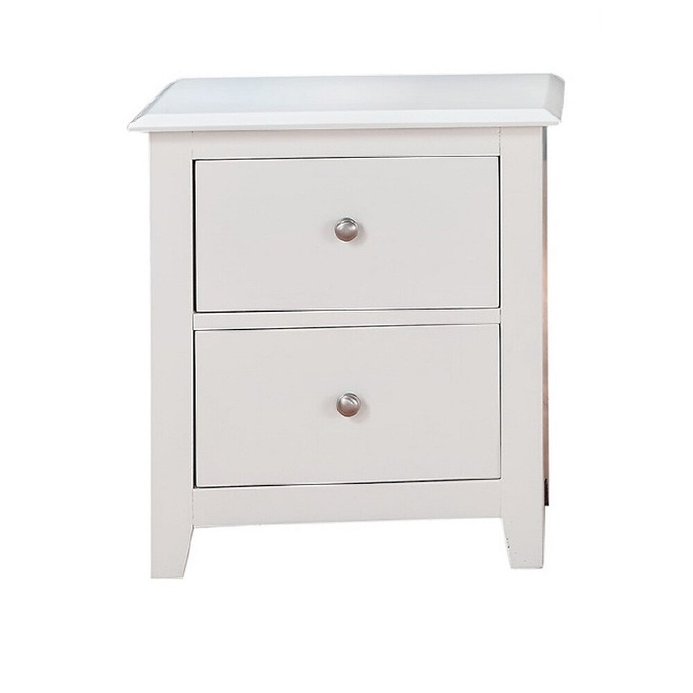 Nightstand With 2 Drawers Storage