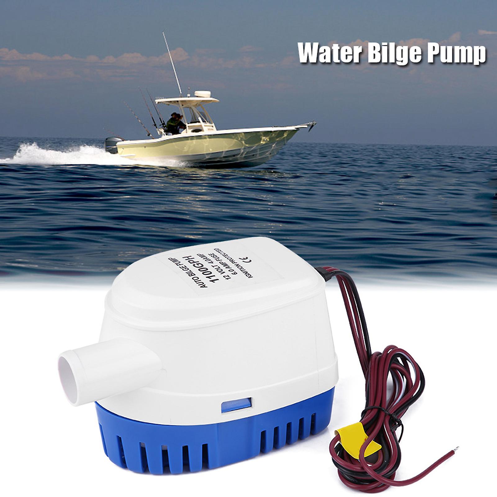 1100gph Boat 12v Marine Automatic Submersible Bilge Water Pump Fully Auto Float Switch Internal