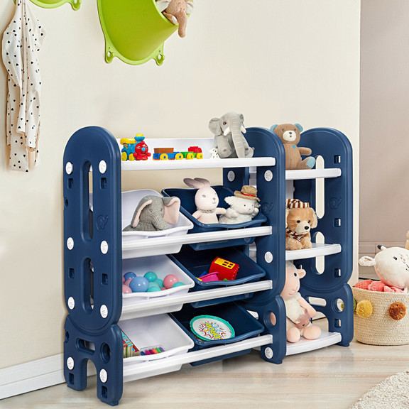 Costway 42135867 Kids Toy Storage Organizer with B...