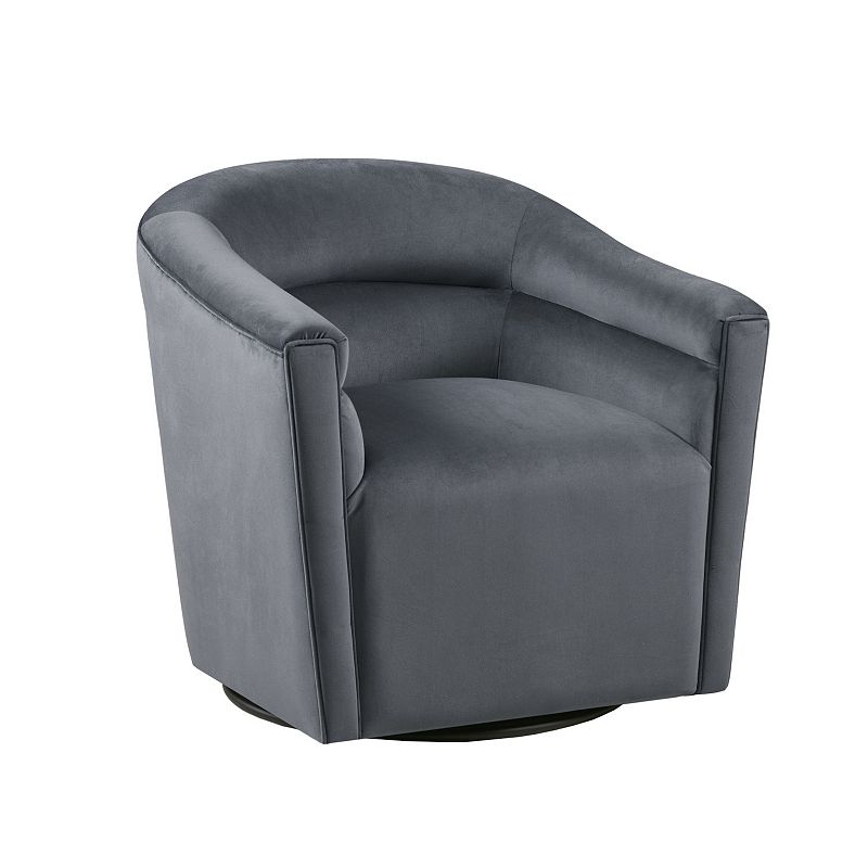 Madison Park Rileigh Upholstered Barrel Swivel Accent Chair