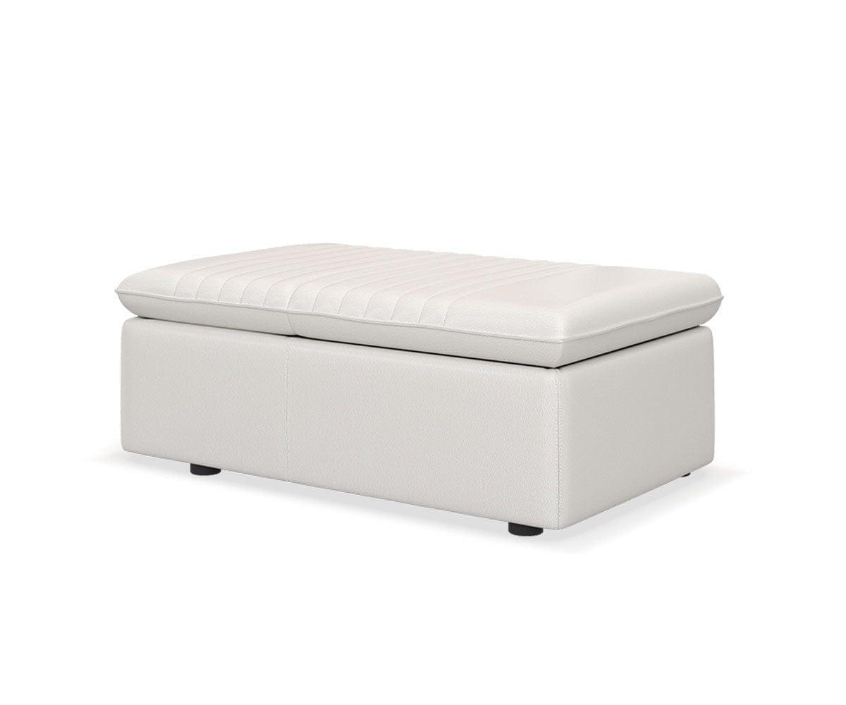 Tobi Leather Storage Ottoman & Chair