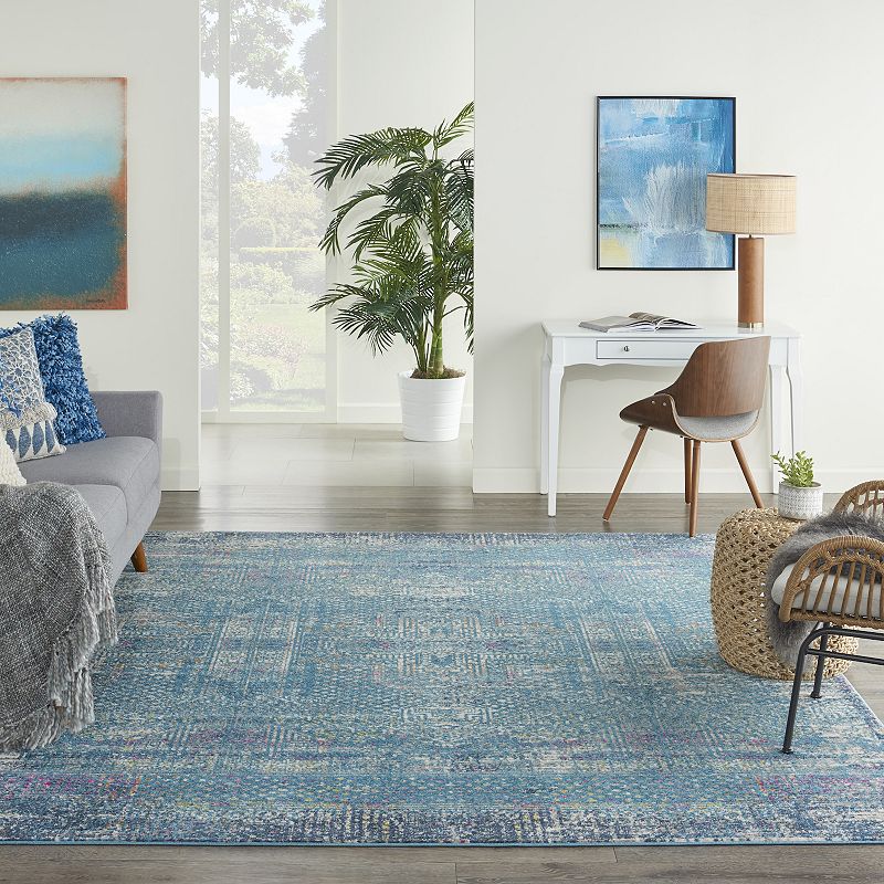 Nourison Passion Stellar Blue Area Rug