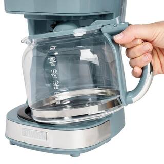 HADEN Brighton 12-Cup Sky Blue Retro Style Coffee Maker Programmable with Strength Control and Timer 75078