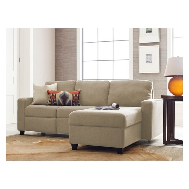 Palisades Reclining Sectional With Right Storage Chaise Serta