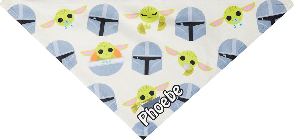 STAR WARS THE MANDALORIAN GROGU Chibi Print Personalized Dog and Cat Bandana