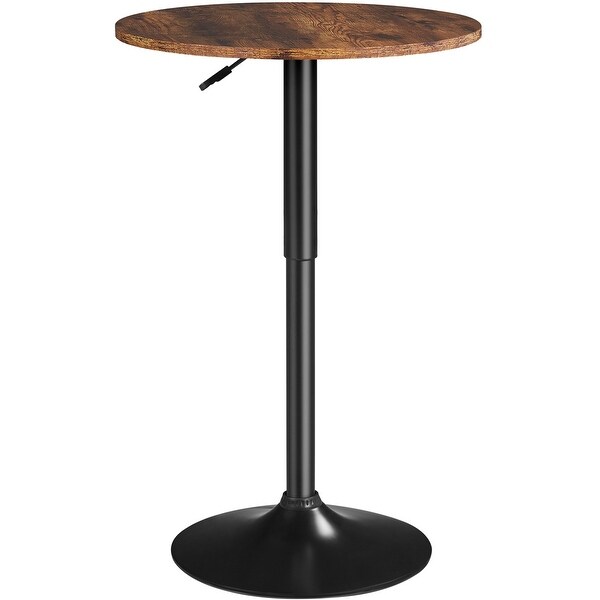 Yaheetech Adjustable Round Pub Table Bar Table