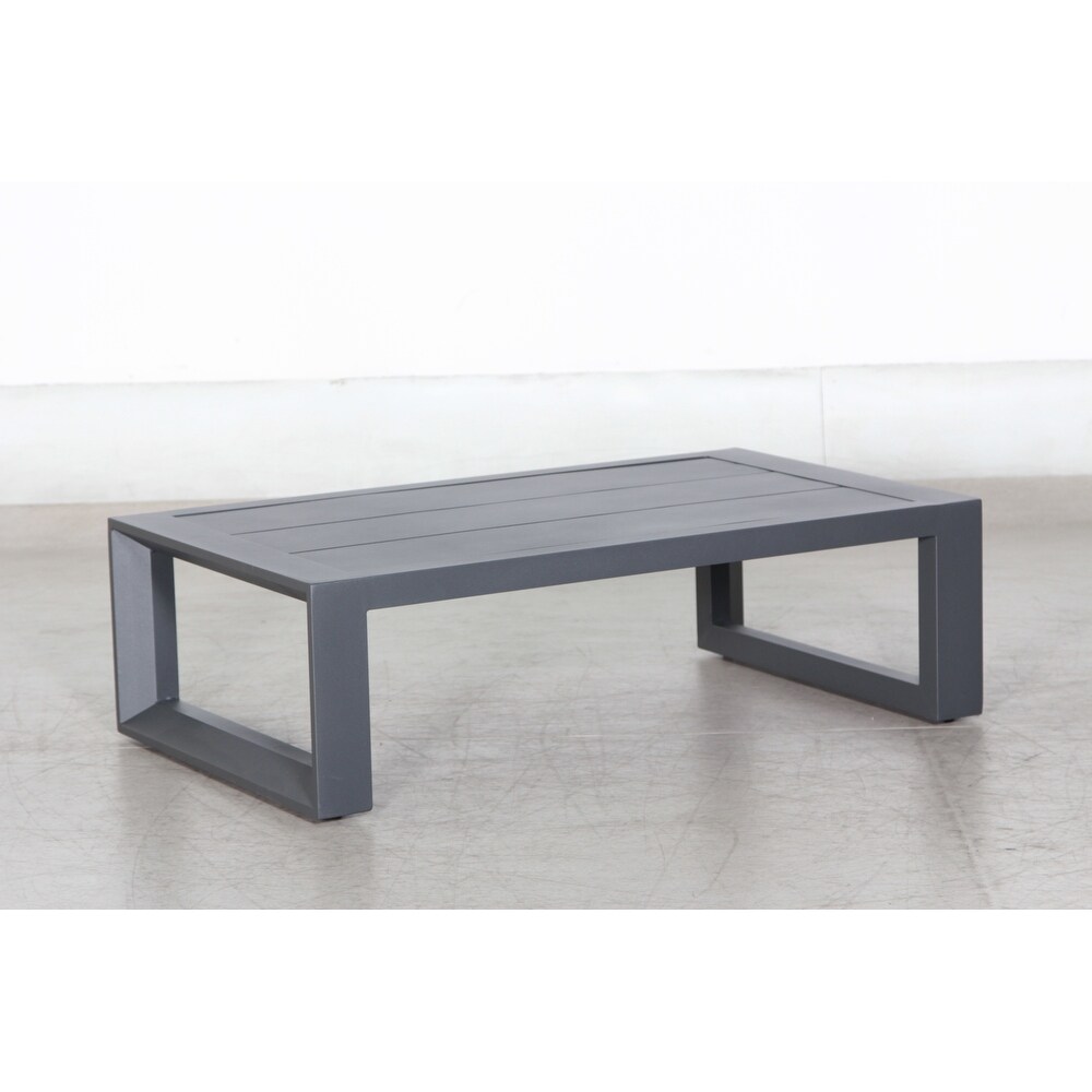 Paris Coffee Table with Gray Aluminum Frame