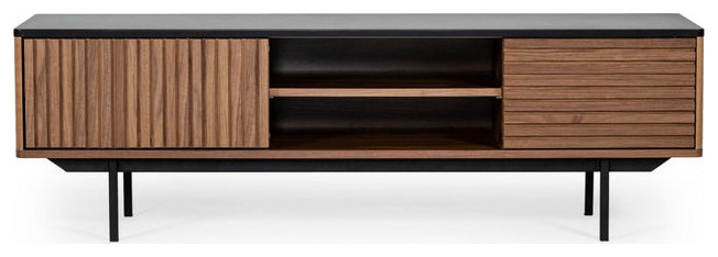 Dysis Modern Walnut and Gray Tv Stand   Transitional   Entertainment Centers And Tv Stands   by V.S.D Furniture  Houzz