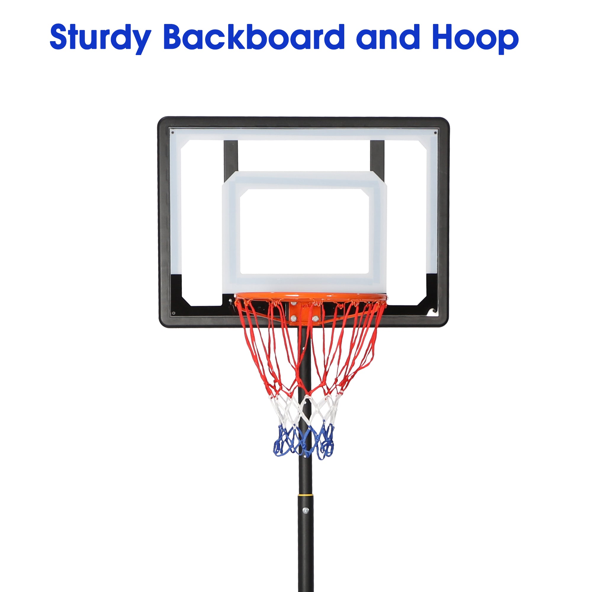 Karmas Product Portable Basketball Hoop for Kids and Family Indoor and Outdoor Goal System 32 In. Backboard Basketball Stand with Wheels