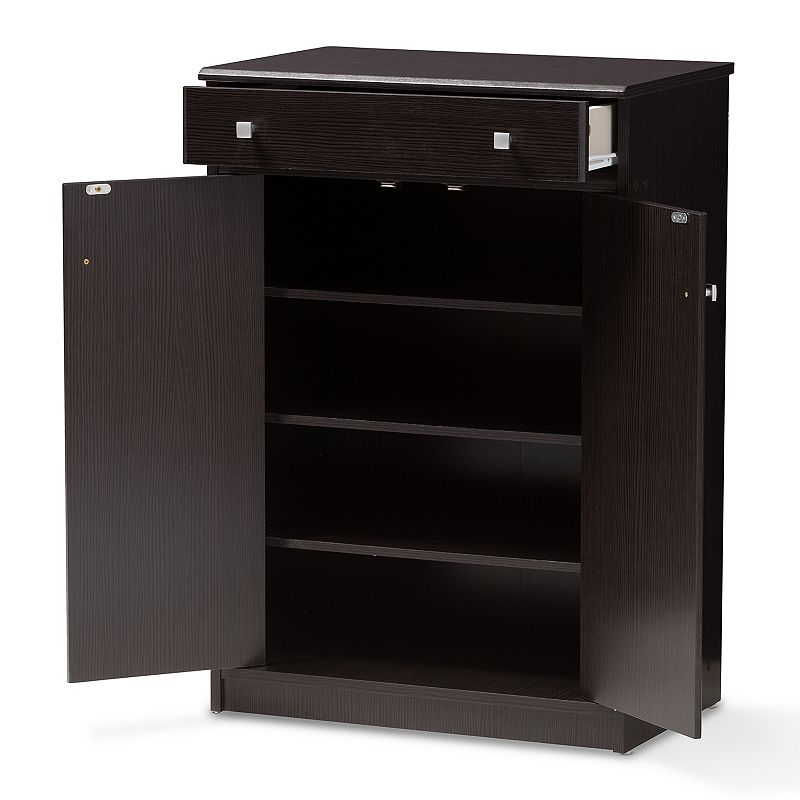 Baxton Studio Dariell Espresso Shoe Cabinet