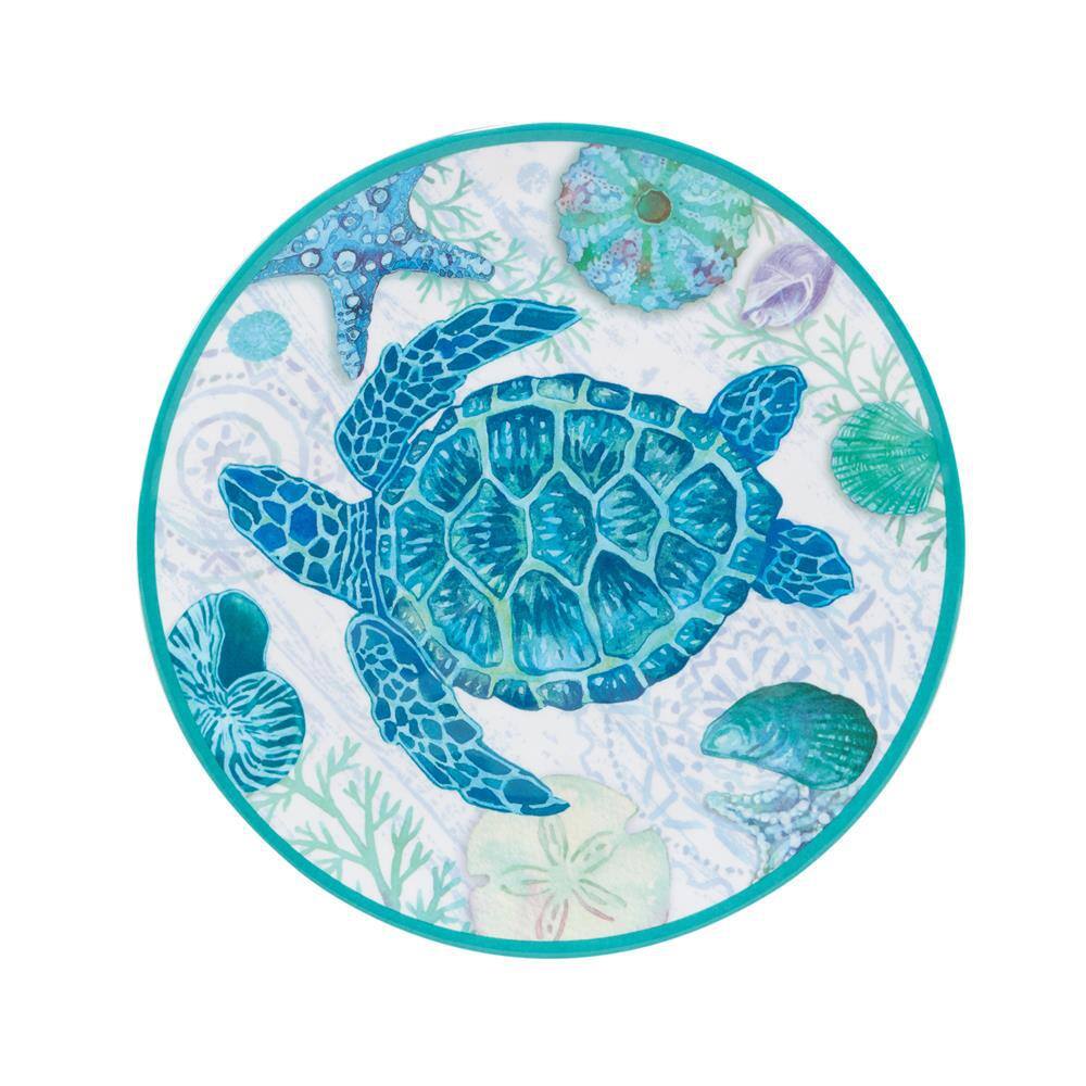 Certified International Serene Seas Multicolored Melamine Dinner Plate Set Of 6 29300SET6