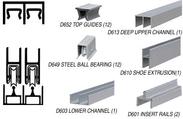 CRL Deluxe Track Assembly D613 Upper and D601 Rail...