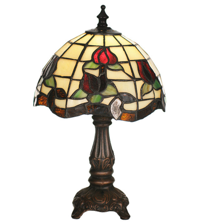 Meyda Tiffany 19189 Stained Glass / Tiffany 1 Light Accent Table Lamp - MultiColor