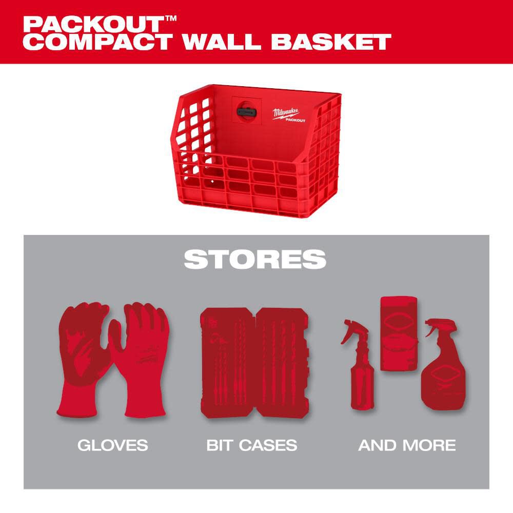 Milwaukee PACKOUT Compact Wall Basket 48-22-8342 from Milwaukee