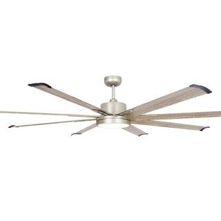 Parrot Uncle Bankston 72 in. Integrated LED Brushed Nickel Ceiling Fan with Light and Remote Control F8220110V