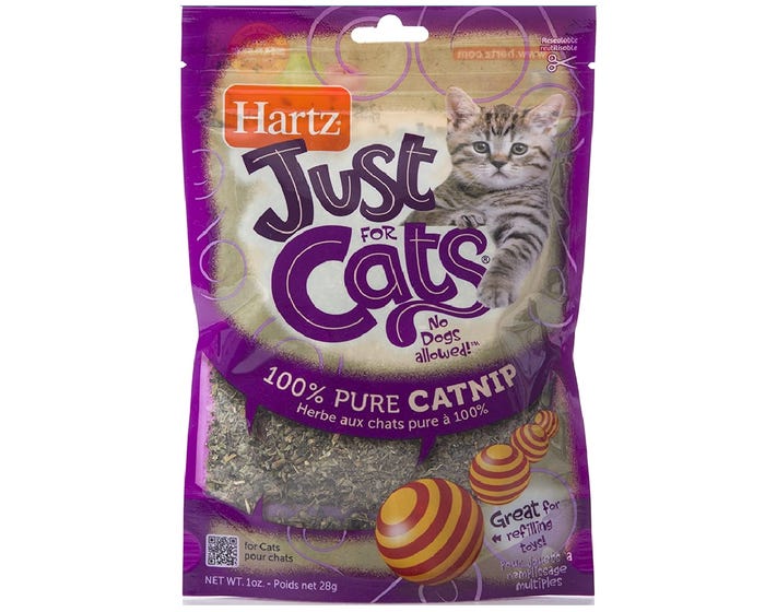 Hartz Just for Cats Catnip Standup Pouch， 1 oz.