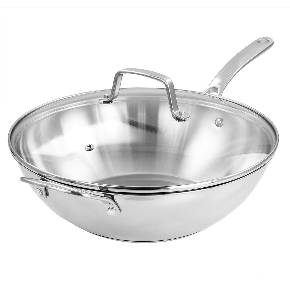 Martha Stewart Stainless Steel Essential 12 Inch Pan with Lid