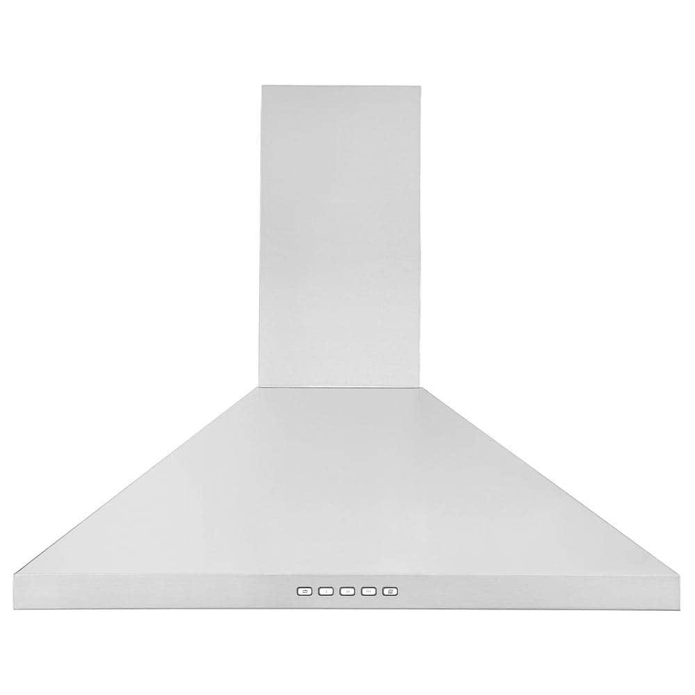 Ancona 30 in 600 CFM Convertible Wall Mount Pyramid Range Hood with LED Lights in Stainless Steel