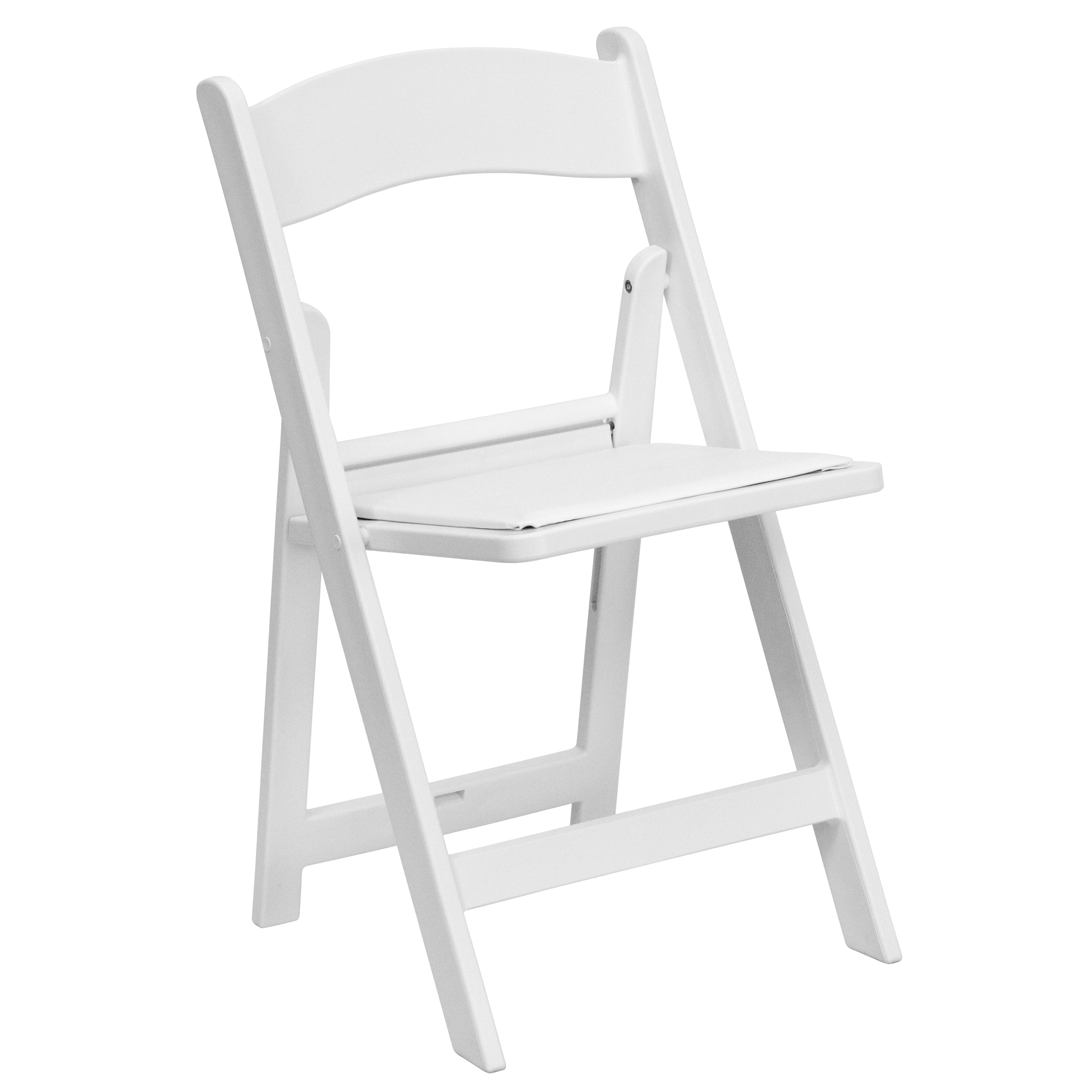 Flash Furniture Hercules™ Folding Chair - White Resin – 1000LB Weight Capacity - Comfortable Event Chair - Light Weight Folding Chair