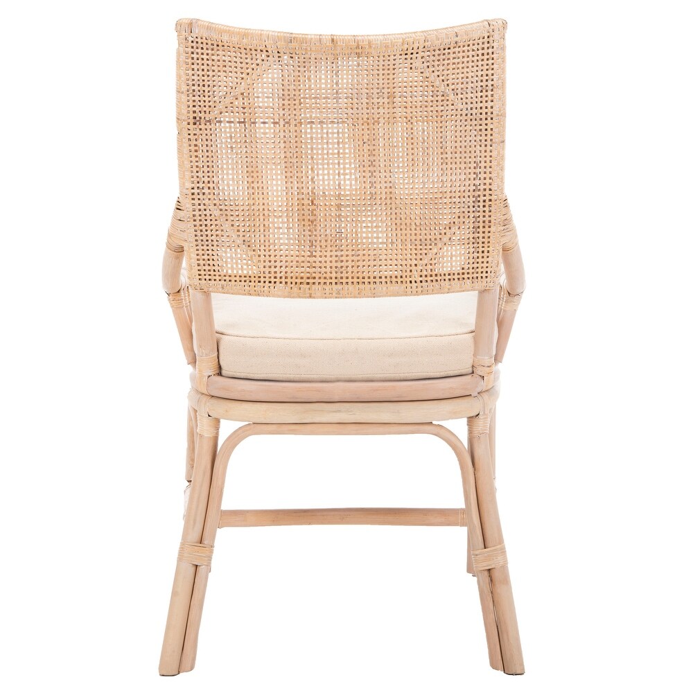 SAFAVIEH Donatella Coastal Rattan Cushion Chair   22\